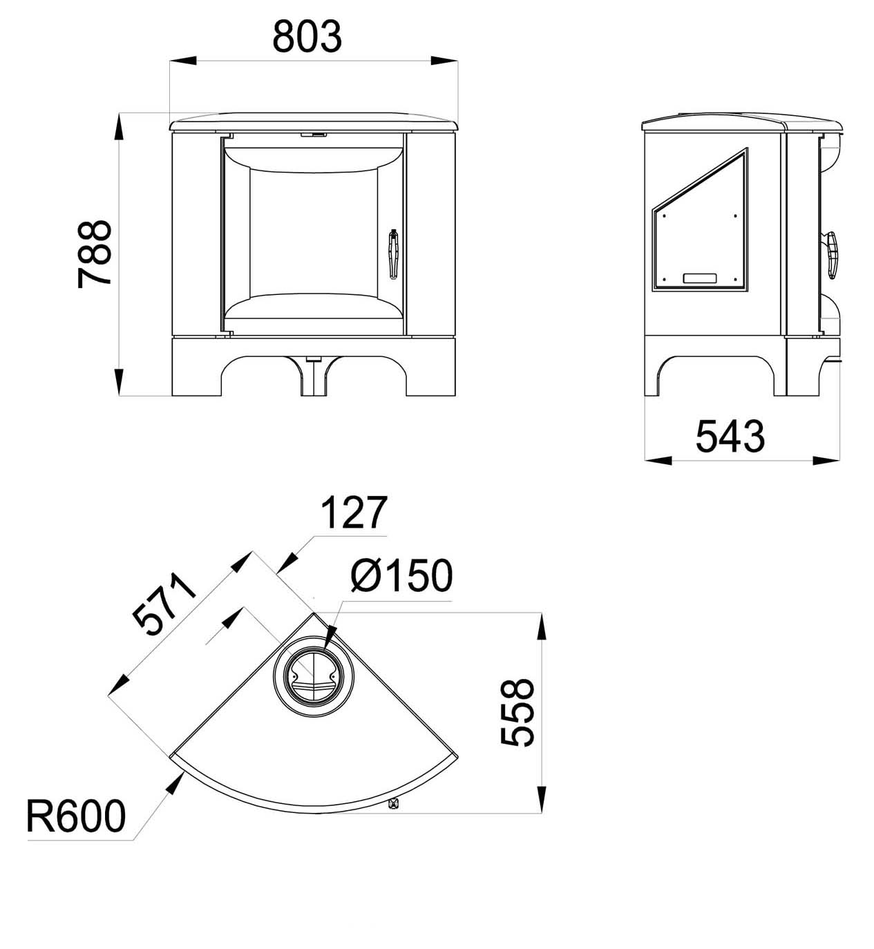 Malkinė ketaus krosnelė Bronpi Bremen 11,5 kW