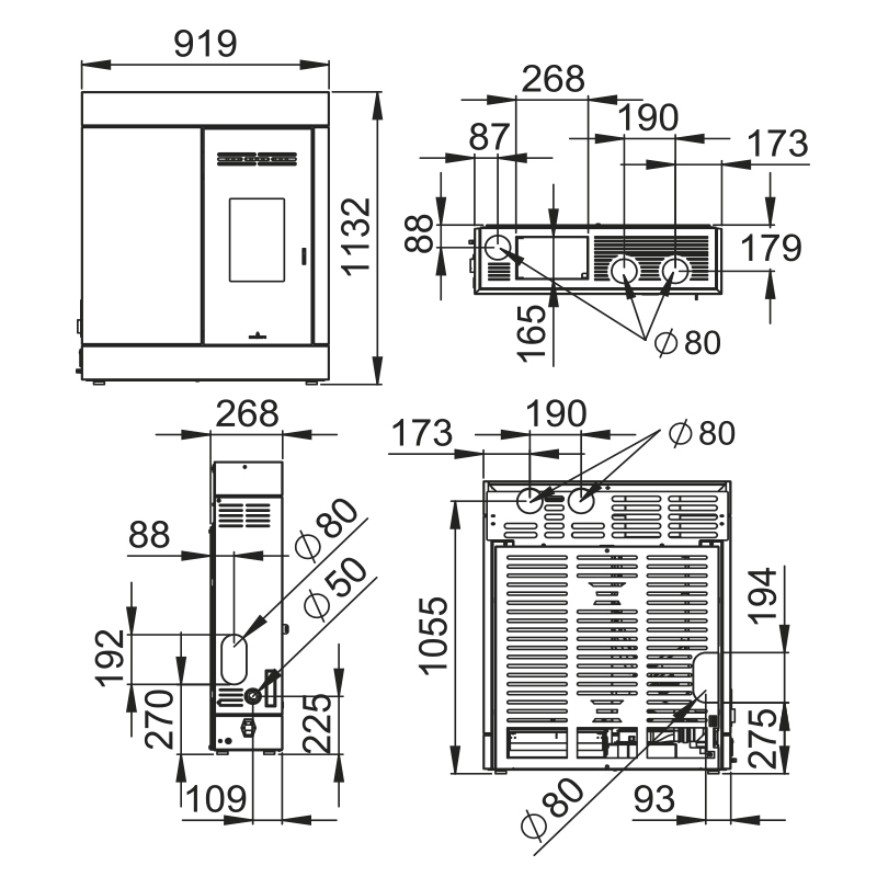 Granulinė krosnelė Bronpi Cira 9 kW