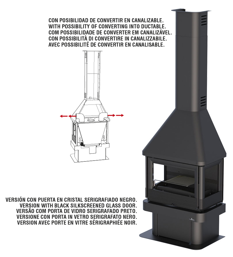 Malkinis židinys Bronpi Lisboa 3C 11 kW
