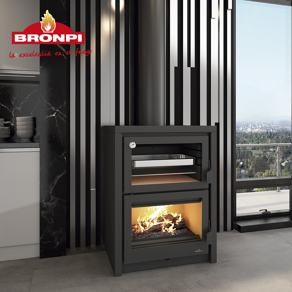 Malkinė krosnelė su orkaite Bronpi Vulcano 17 kW