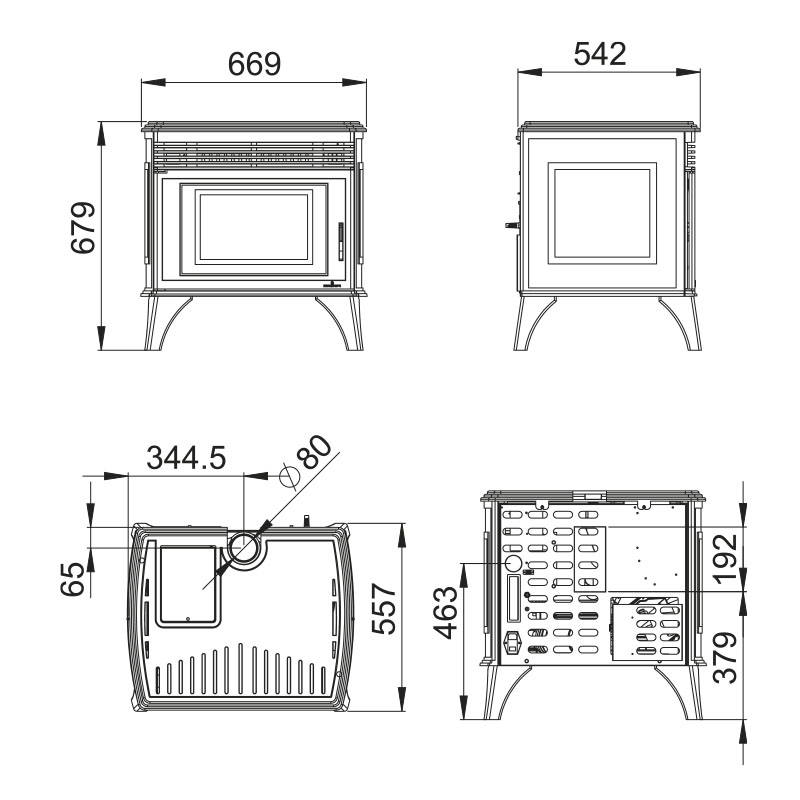 Granulinė ketaus krosnelė Bronpi Nicol 7 kW