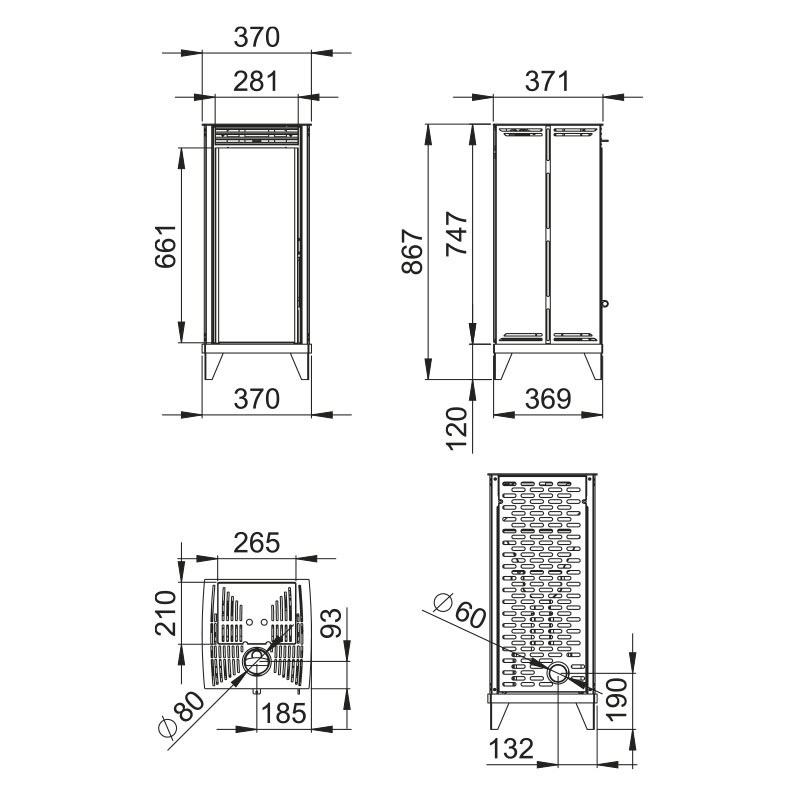 Granulinė krosnelė be elektros Bronpi FREE 6 V