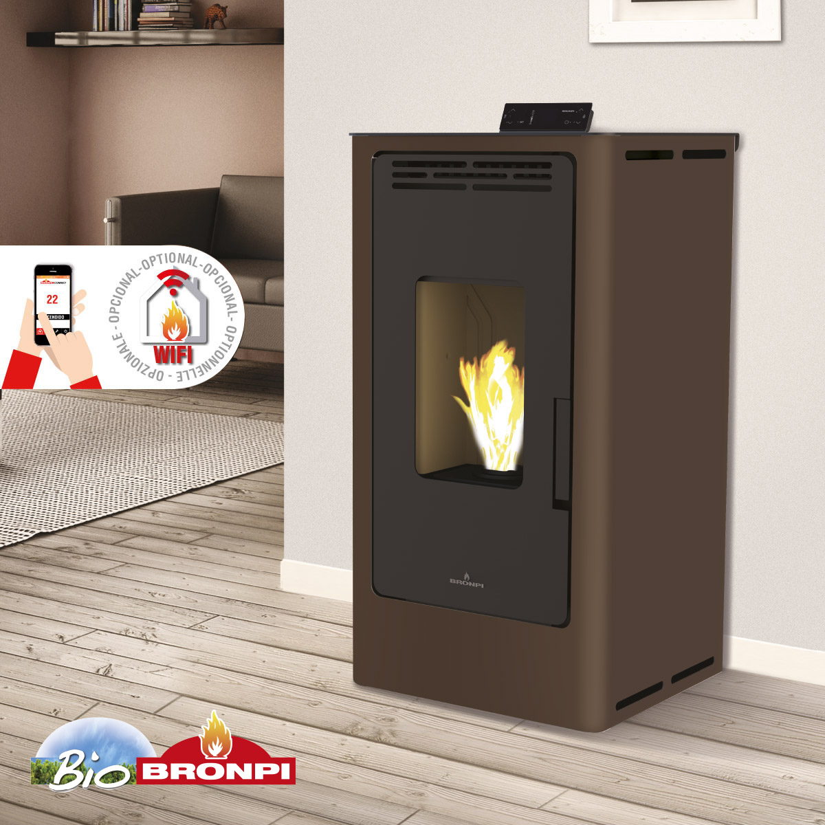 Granulinė krosnelė Bronpi Kira 9 kW