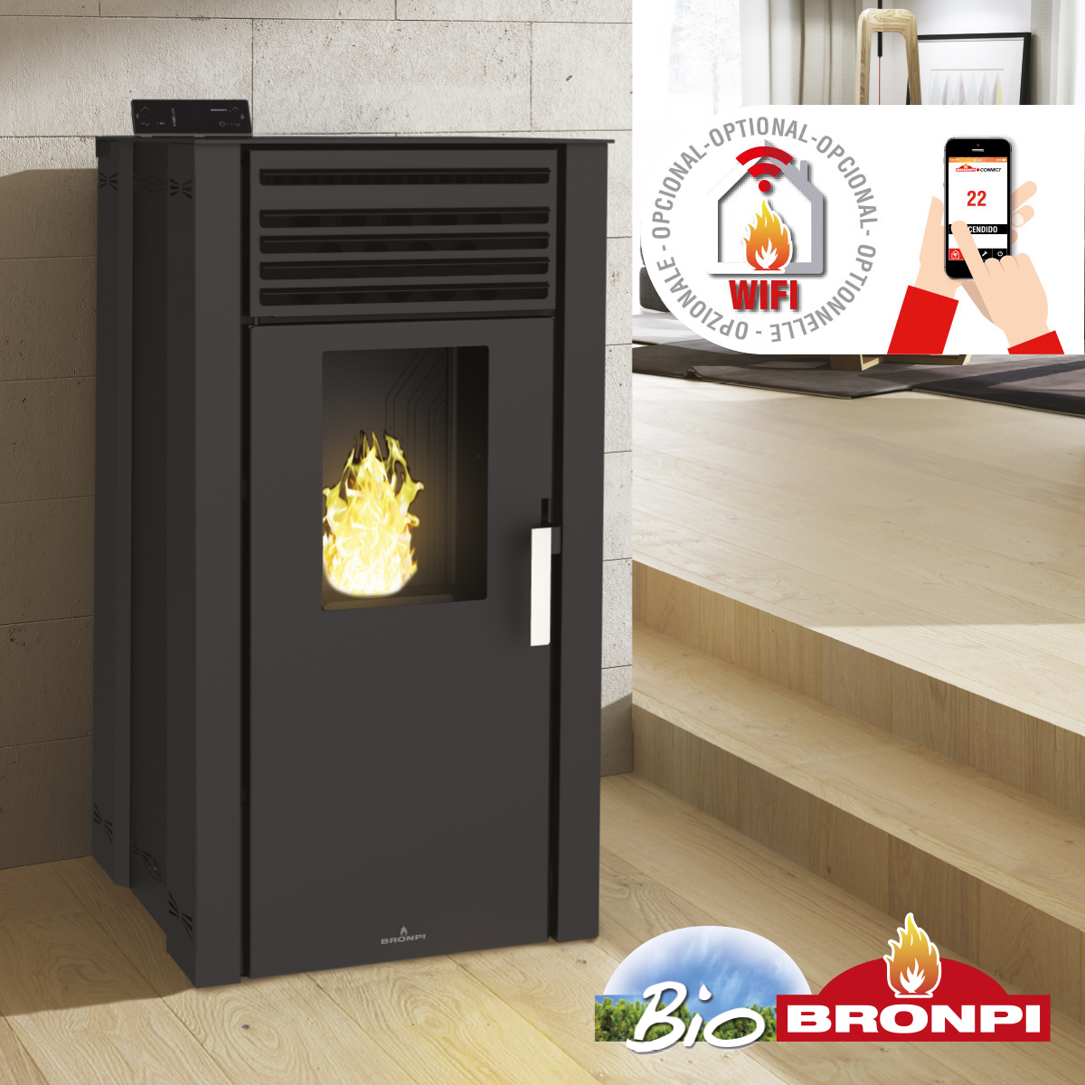 Granulinė krosnelė Bronpi Eva 15 kW