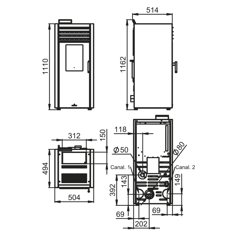 Granulinė krosnelė Bronpi Adel 15 kW