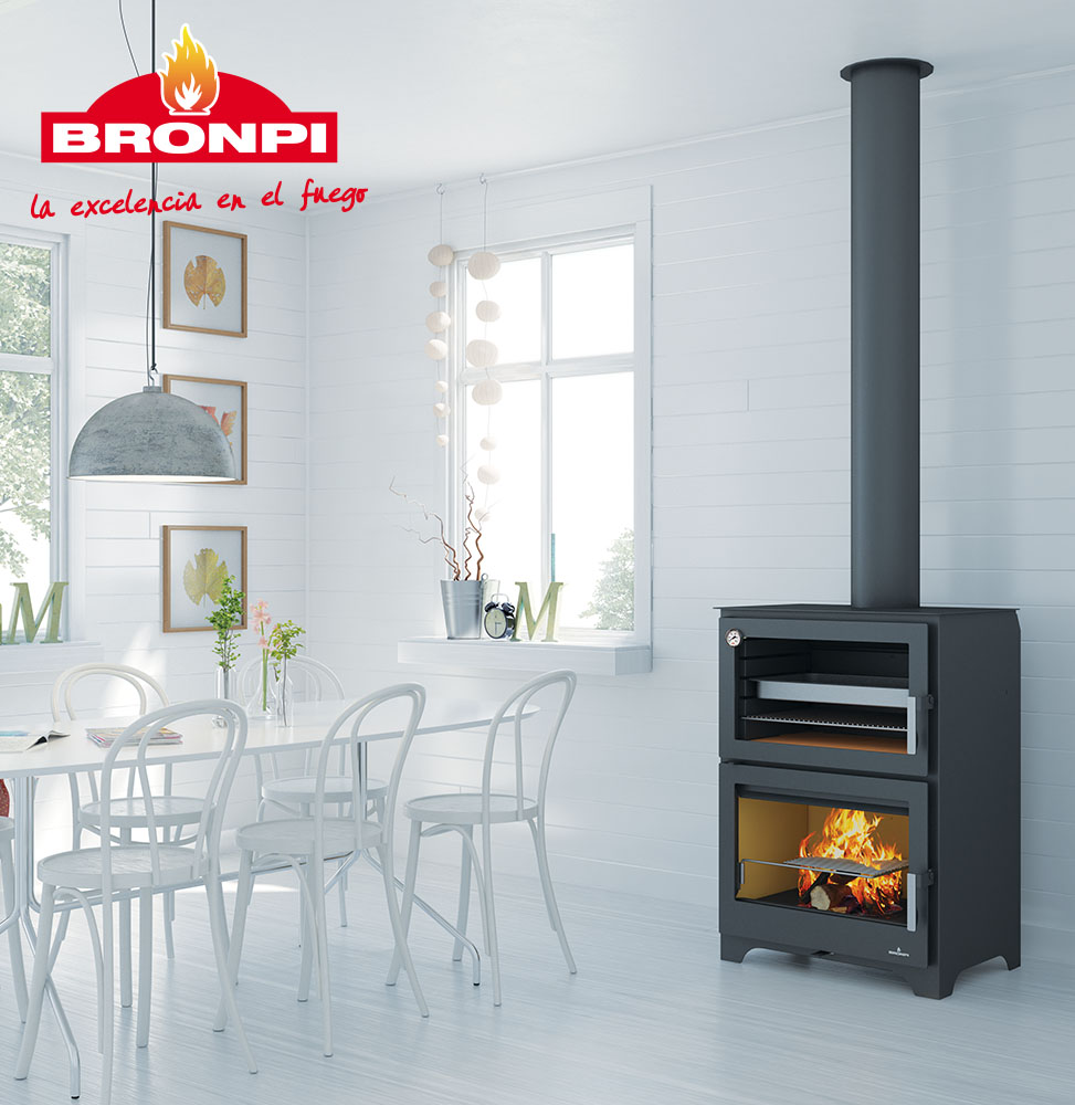 Malkinė krosnelė su orkaite Bronpi Murano 14 kW