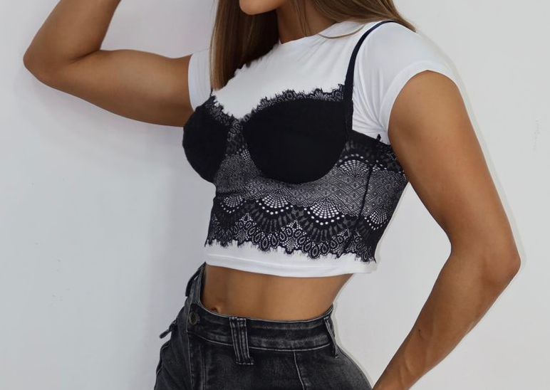 Remera + Top de encaje Málaga