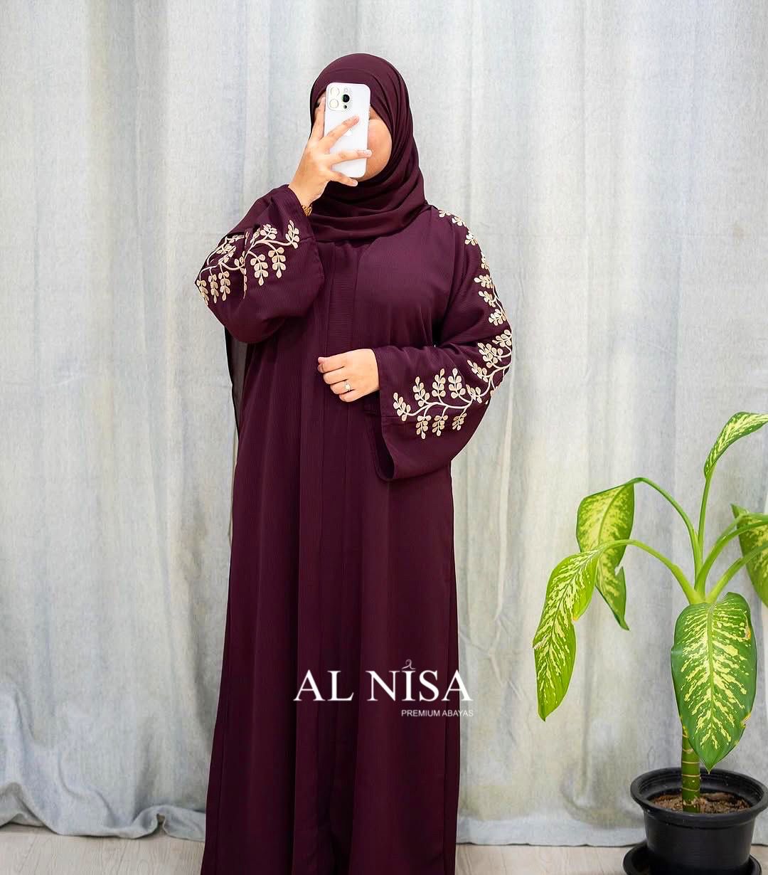 Flower Embroidery Abaya