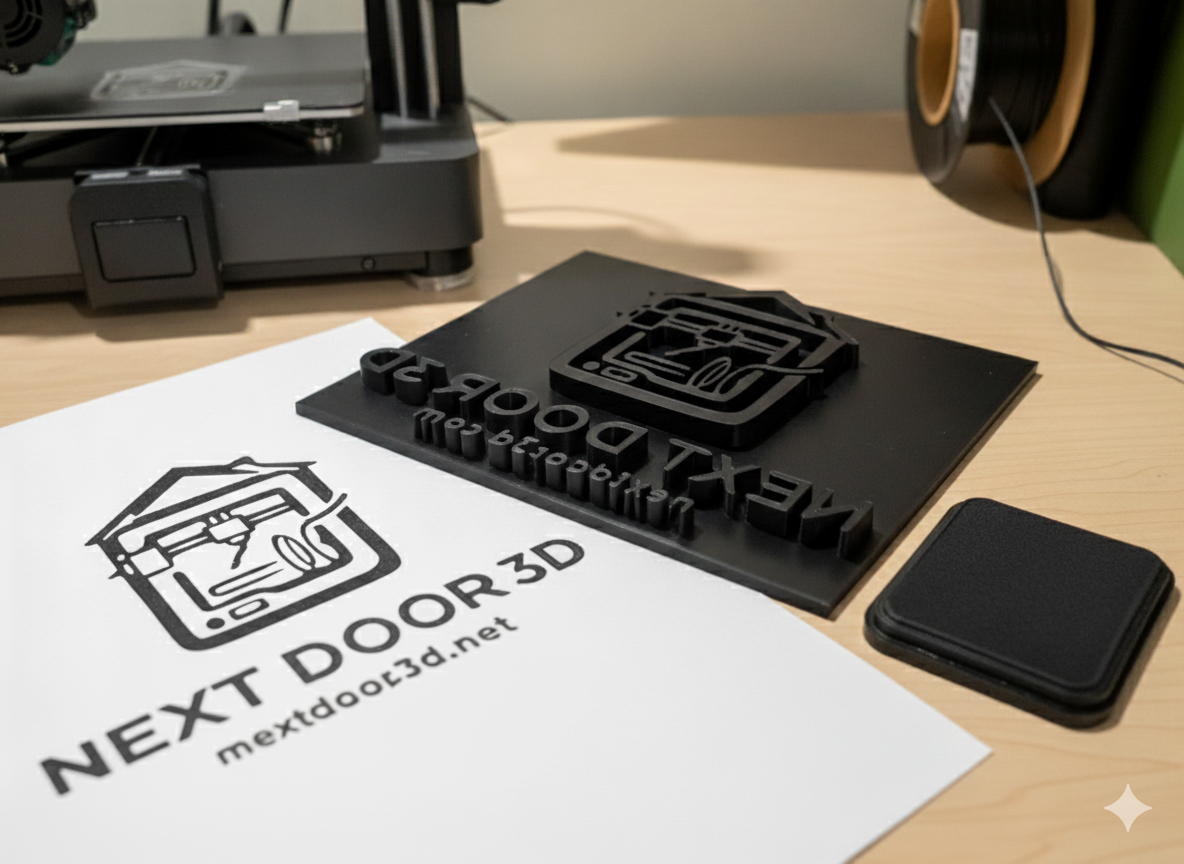 Custom 3D Printed Logo Stamp