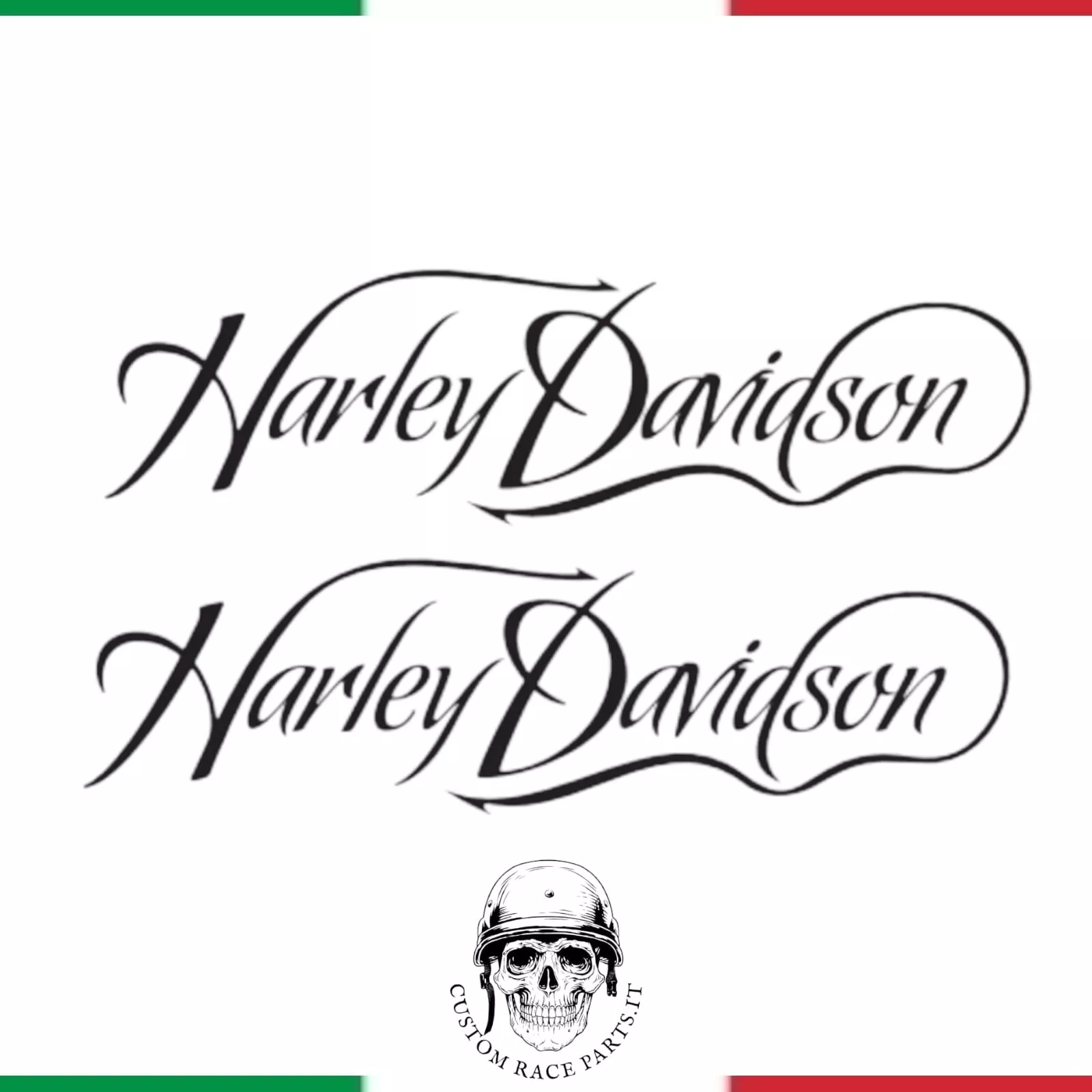 kit 2 Adesivi Harley-Davidson Vintage Sticker Custom per Moto hd 883 1200 sport