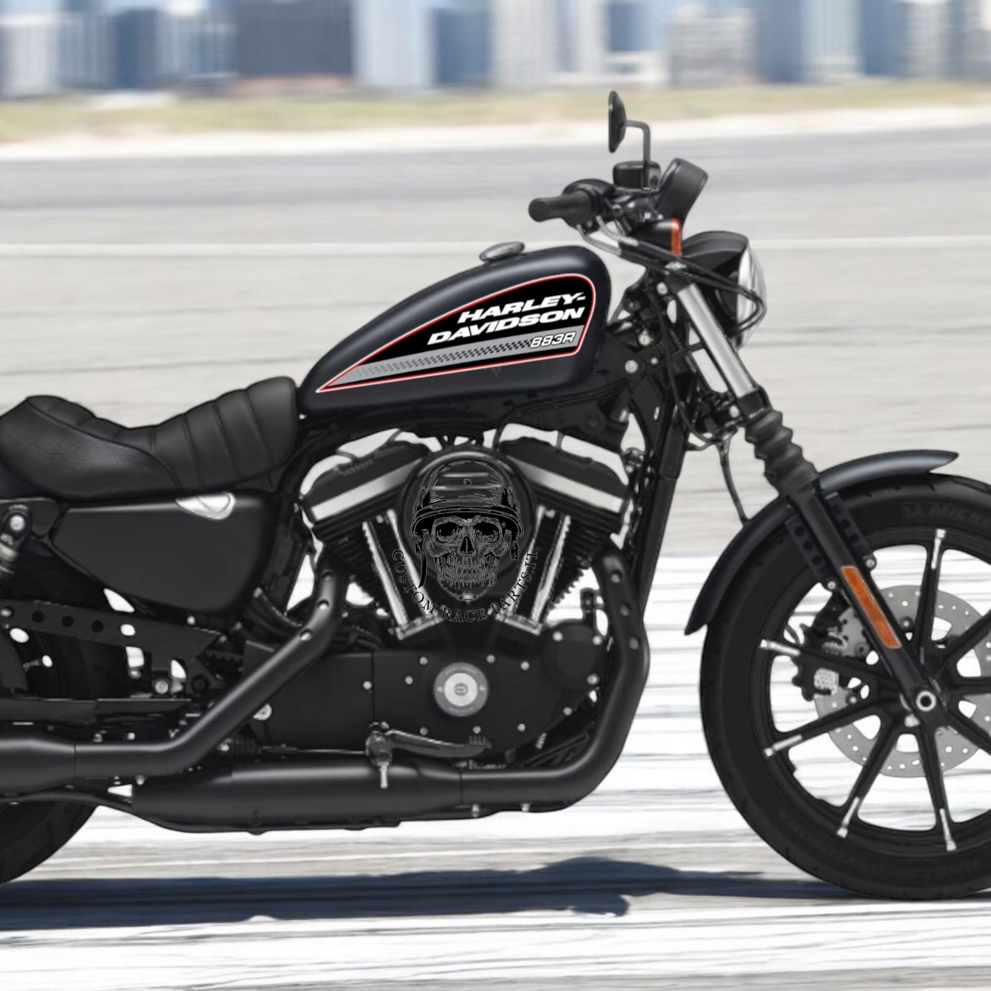 kit 2 Adesivi serbatoio Harley-Davidson Vintage – Sticker Custom laminati per Moto sportster 883 hd