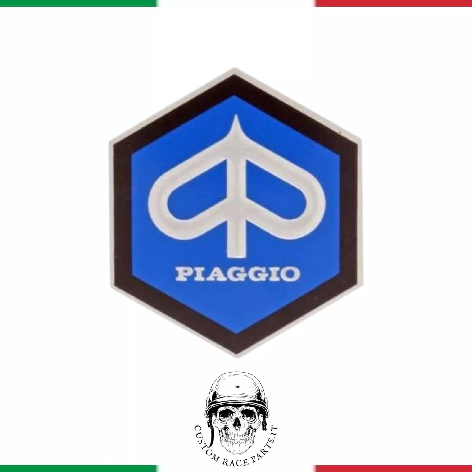Targhetta stemma scudetto adesivo nasello Piaggio Vespa 42 mm