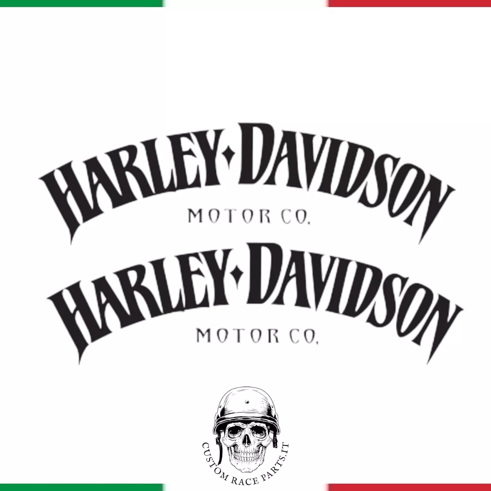 kit 2 Adesivi Harley-Davidson Vintage Sticker Custom per Moto hd 883 1200 sport