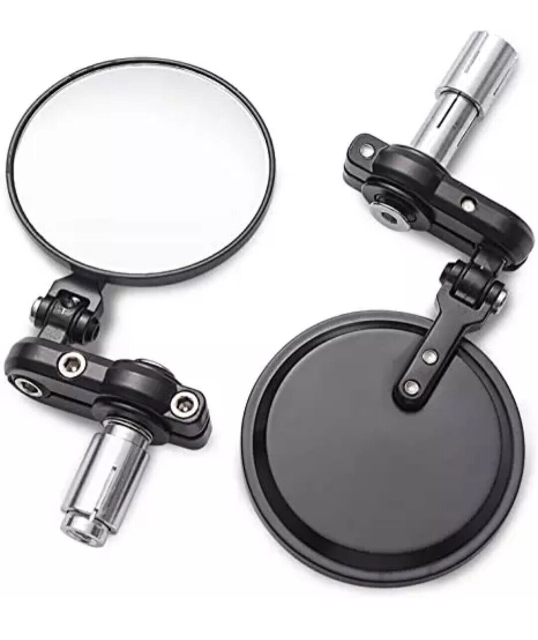 Coppia specchietti specchi retrovisori neri bar end caferacer cafè racer