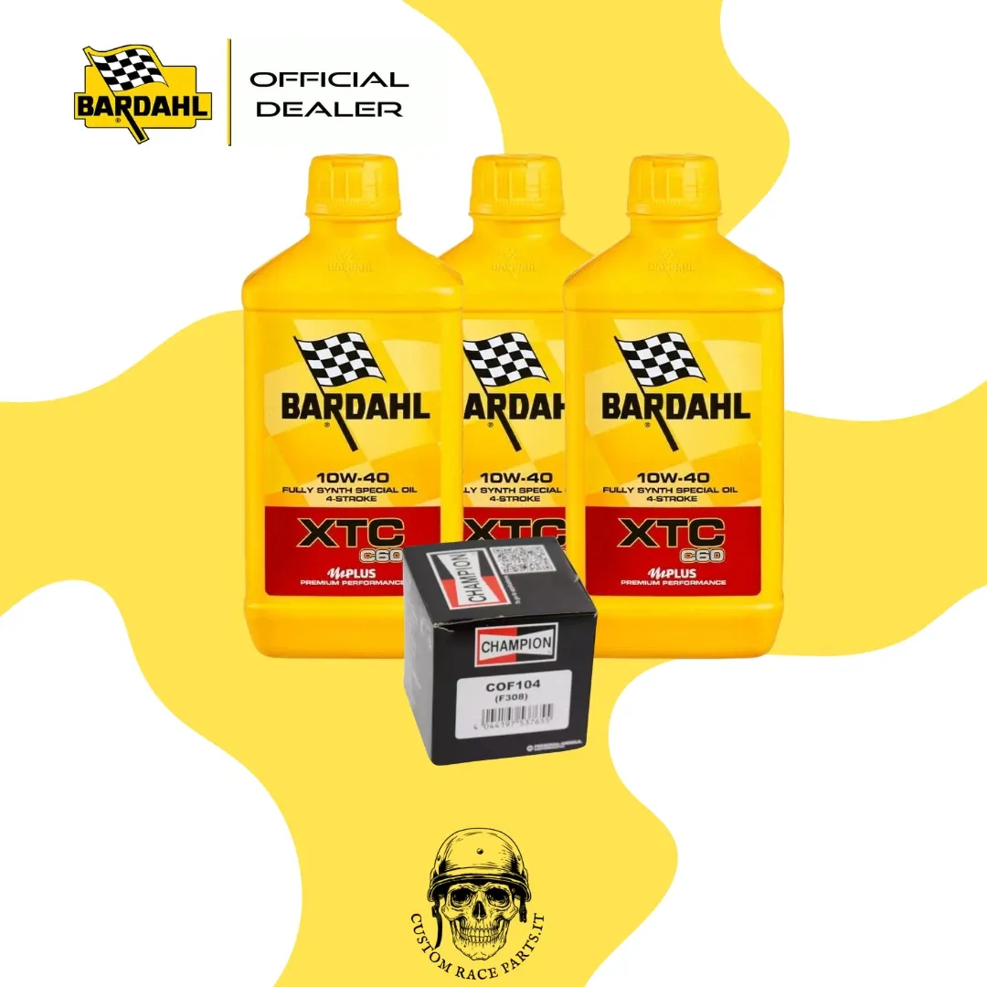 KIT TAGLIANDO YAMAHA XSR 700 900 OLIO BARDAHL 10W40 FILTRO OLIO COF104 HF204