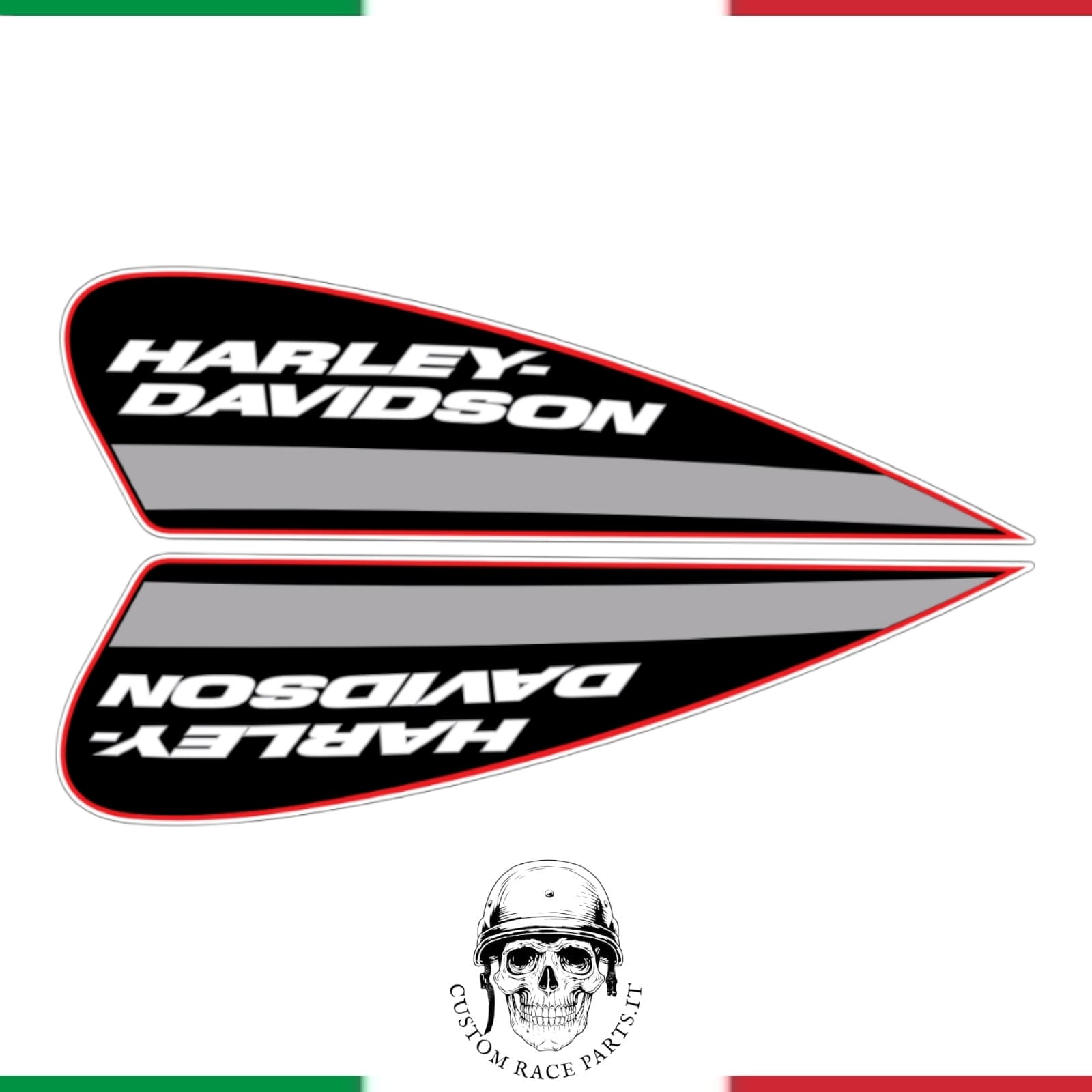 kit 2 Adesivi serbatoio Harley-Davidson Vintage – Sticker Custom laminati per Moto sportster 883 1200 hd