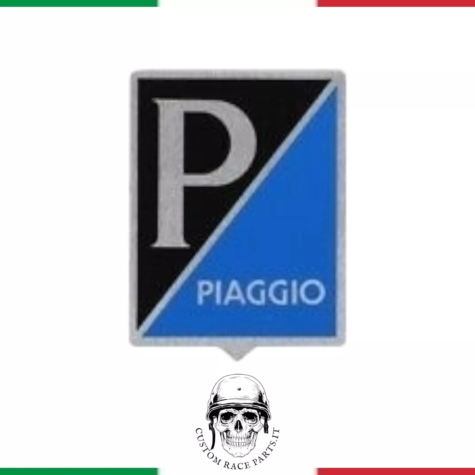 SCUDETTO FREGIO TREMMA ADESIVO EMBLEMA ALLUMINIO PIAGGIO VESPA 125 1960 VNB1