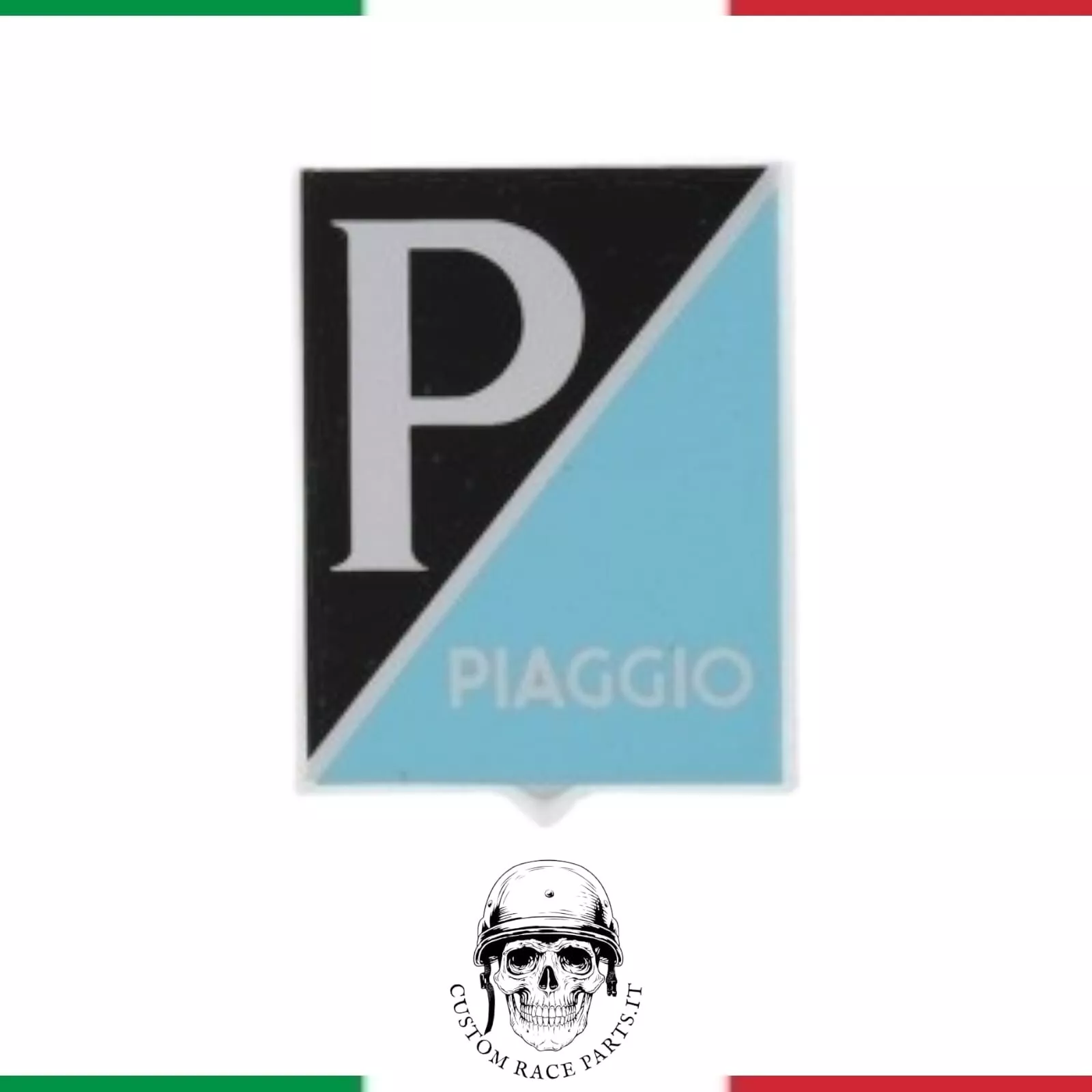 SCUDETTO FREGIO TREMMA ADESIVO EMBLEMA ALLUMINio PIAGGIO VESPA 125-150CC R.O 0248