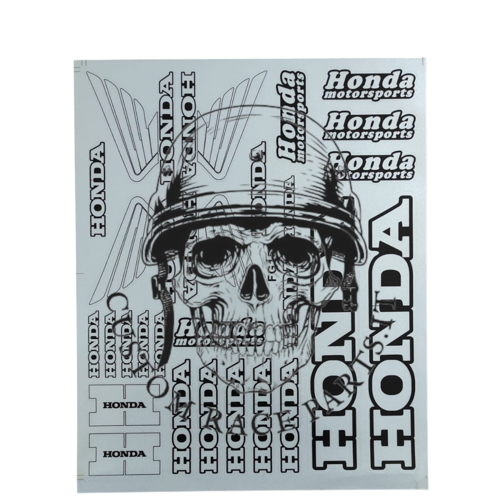 kit 26 ADESIVI MOTO SERBATOIO HONDA STICKER DECALCOMANIA SPONSOR IN PVC