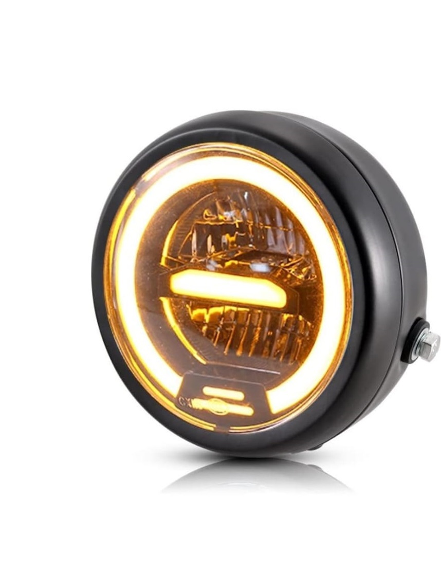 faro full led universale angel eyes moto scrambler choppers cafe racer