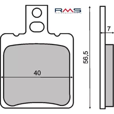 COPPIA PASTIGLIE FRENO RMS POSTERIORE ORGANICHE BIMOTA DB5-6-7-8-10 1100