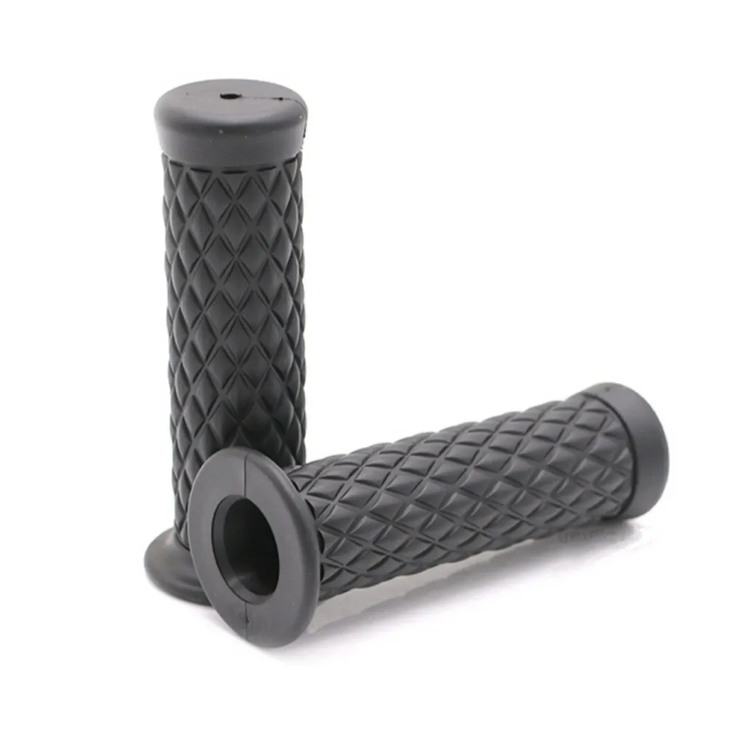 MANOPOLE NERE MOTO UNIVERSALI MANUBRIO 22 MM VINTAGE