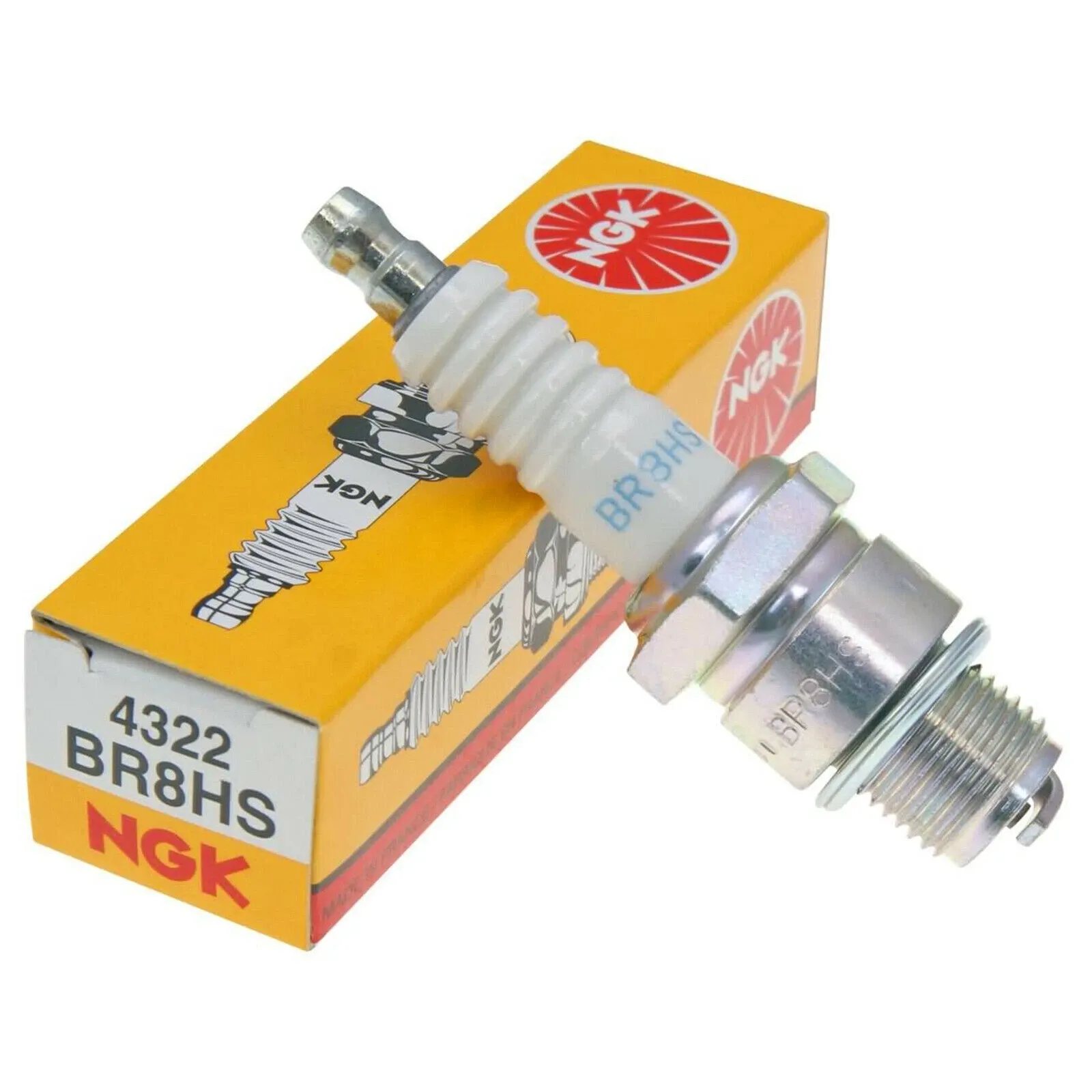 Candela NGK BR8HS Passo Corto Booster SR Aerox Nitro F12 F15 Neos 50 2T
