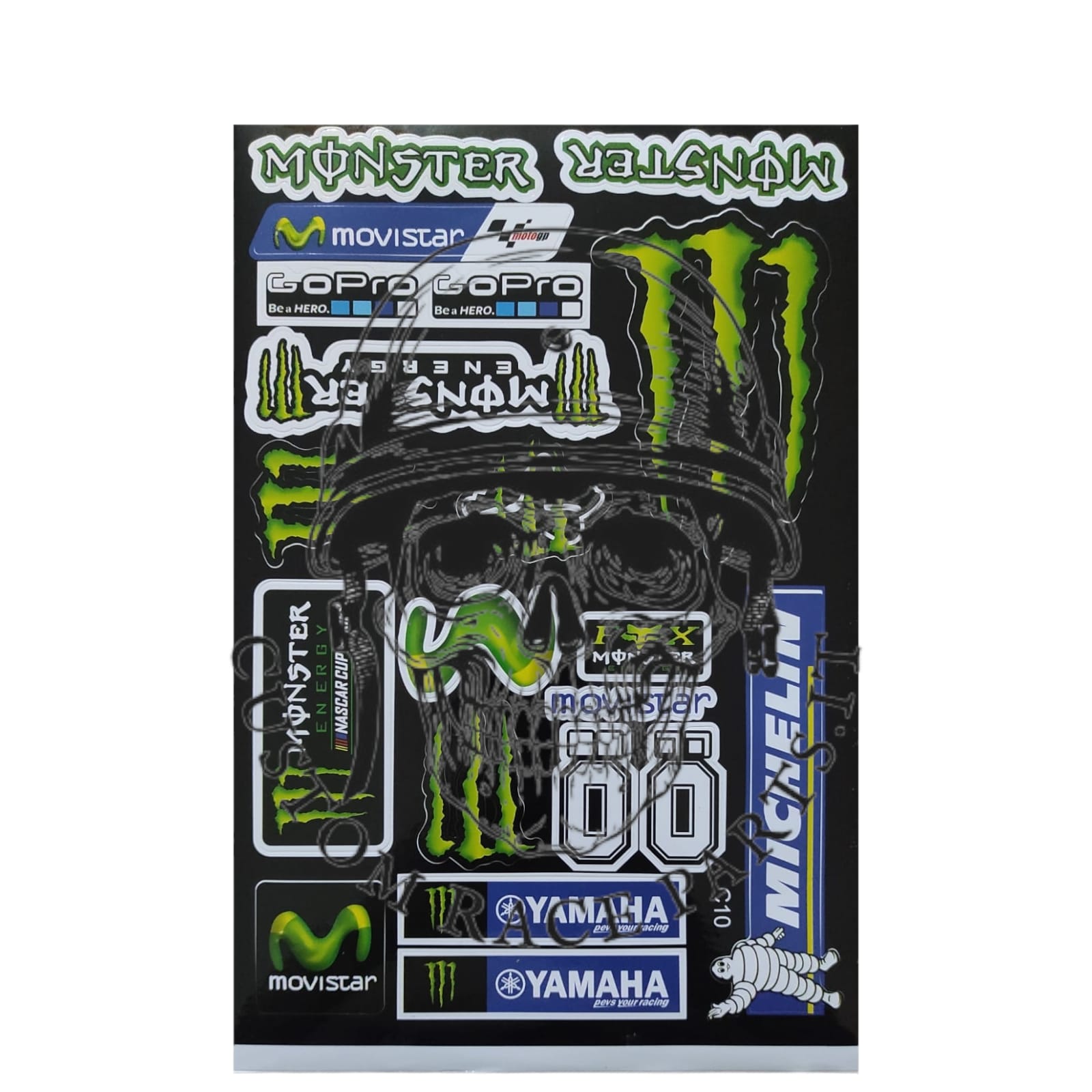 Set di 20 adesivi Sponsor Motocross yamaha