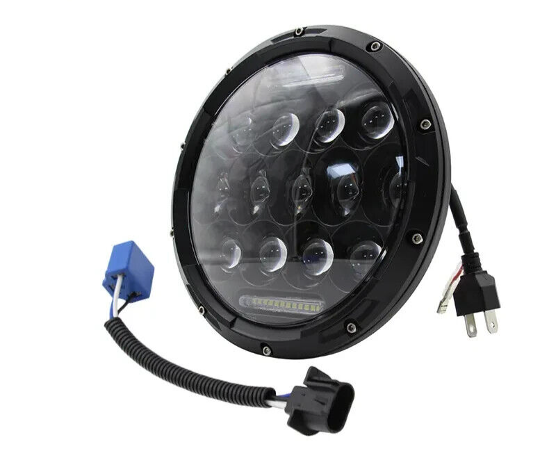 🇮🇹 faro full led omologato universale moto 7'' scrambler choppers cafe racer