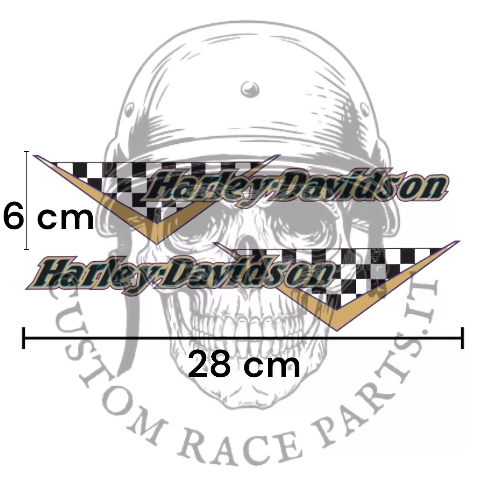 kit 2 adesivi laminati harley davidson laminati