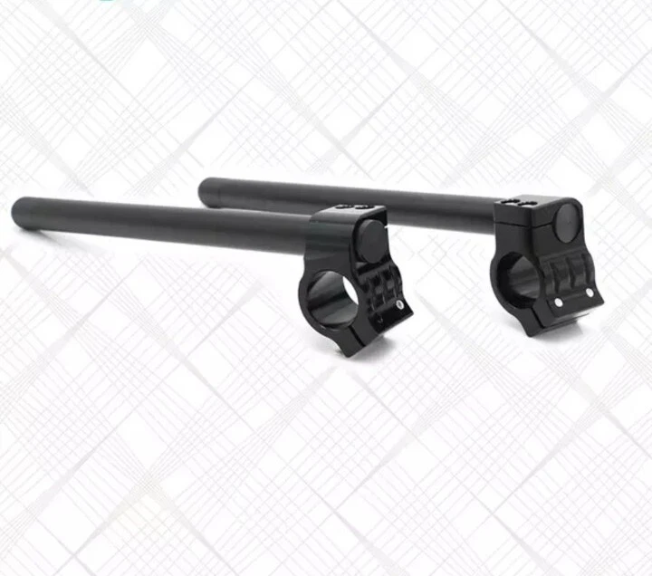 🇮🇹 Kit SEMI MANUBRI RACING 45 mm  ACCIAIO NERO MOTO CAFÈ RACER CUSTOM