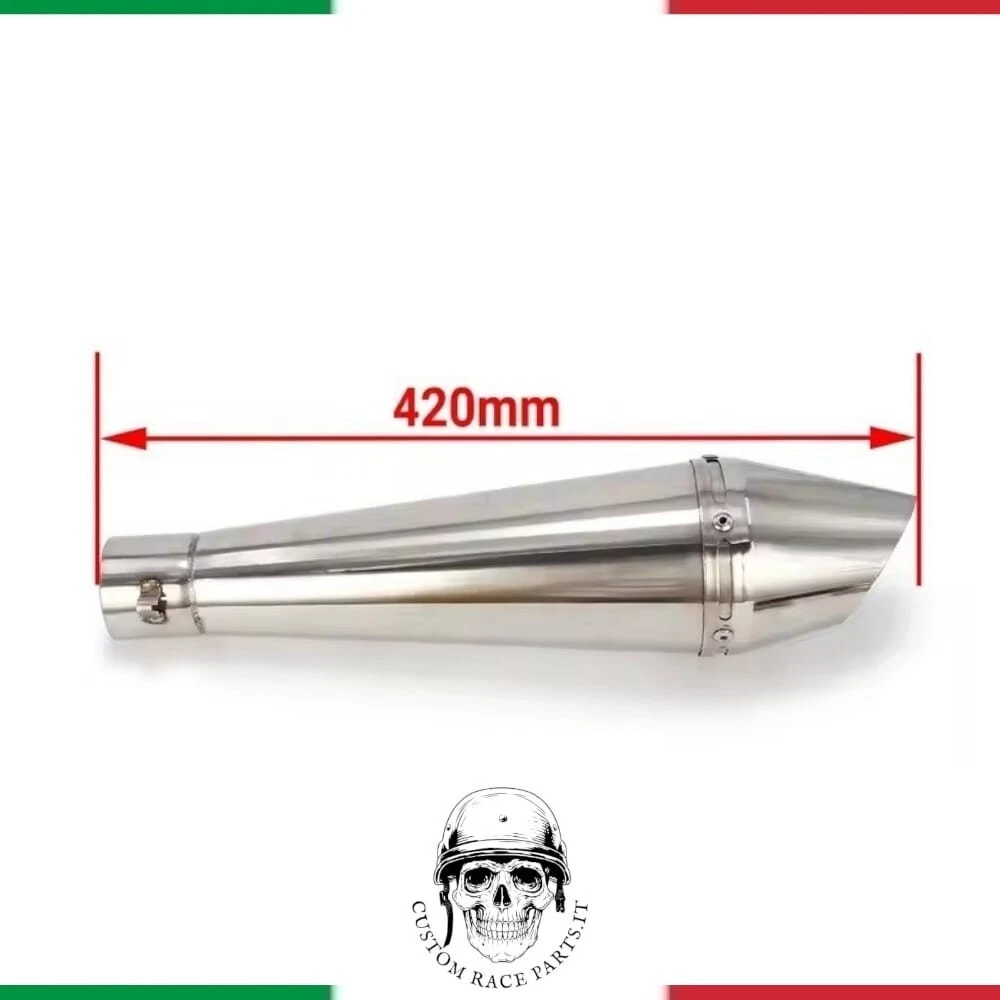 scarico  universale moto cafe racer scrambler terminale di scarico con db killer