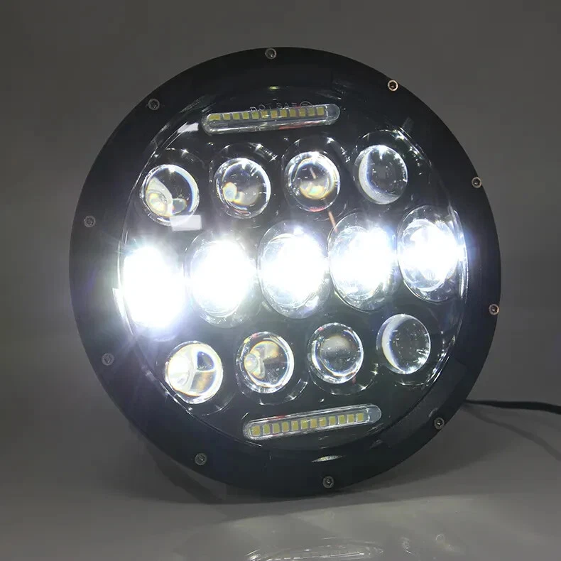 🇮🇹 faro full led omologato universale moto 7'' scrambler choppers cafe racer