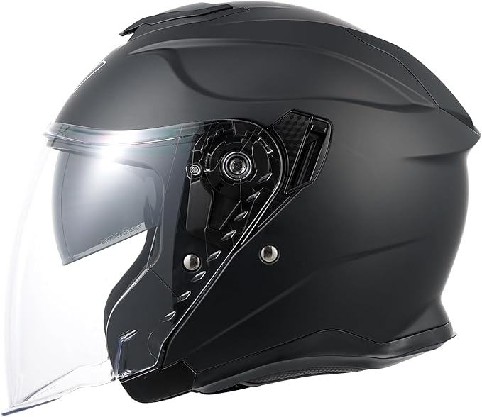 MY 936 Casco Moto INTEGRALE Omologato ECE 22.06 con Doppia Visiera Nero opaco