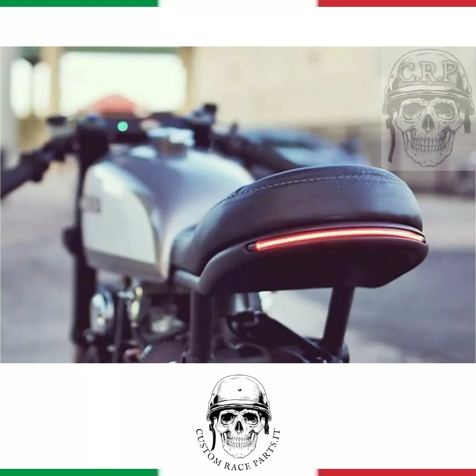 FARO POST. STOP LED STRISCIA FRECCE INTEGRATE MOTO CAFE RACER CUSTOM