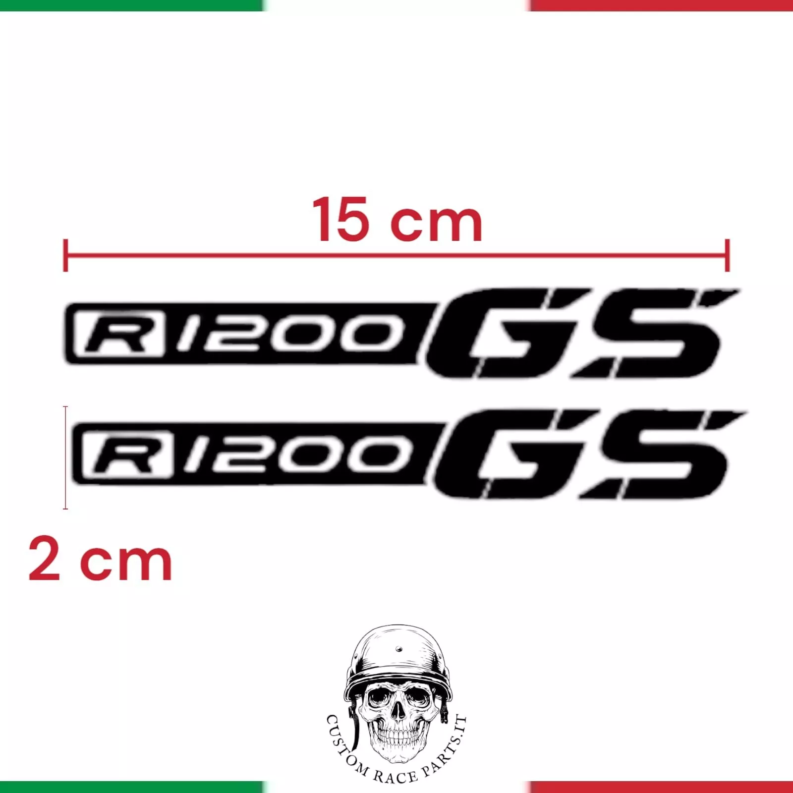 🇮🇹 kit 2 ADESIVI serbatoio MOTO BMW r 1200  GS ADV sticker SPONSOR IN PVC