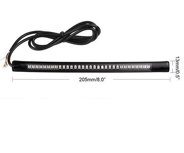 FARO POST. STOP 48 LED STRISCIA FRECCE INTEGRATE MOTO CAFE RACER CUSTOM