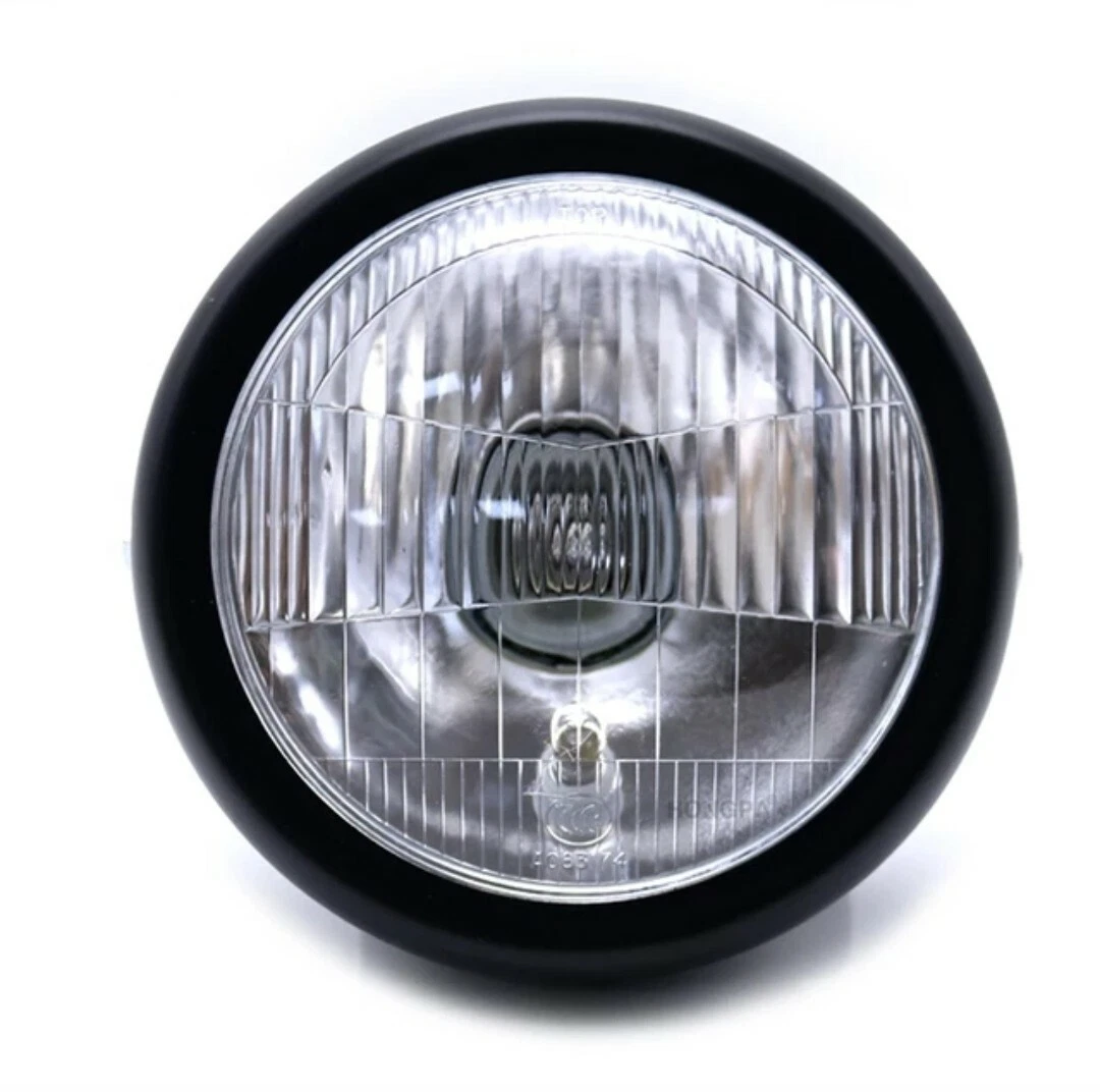 FARO MOTO 6.5" NERO OPACO CAFE RACER  SCRAMBLER BRAT