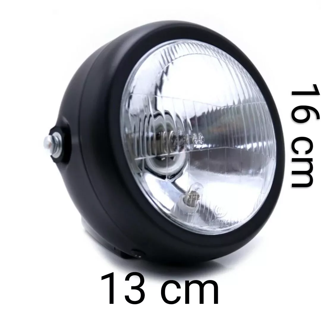 FARO MOTO 6.5" NERO OPACO CAFE RACER  SCRAMBLER BRAT