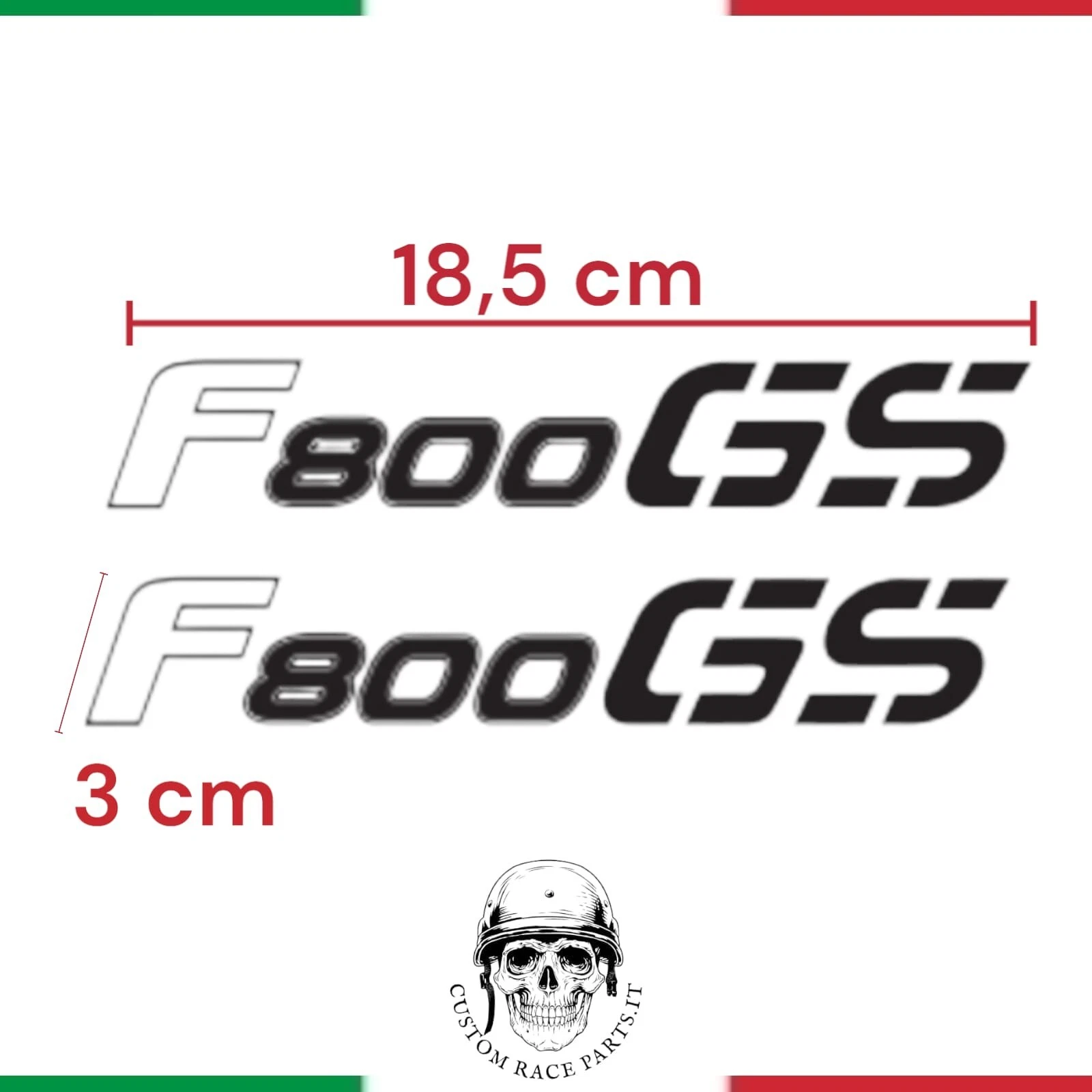 🇮🇹 kit 2 ADESIVI serbatoio MOTO BMW 800  GS ADV sticker SPONSOR IN PVC