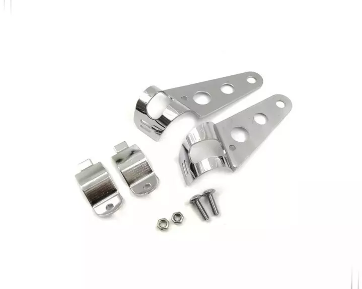 SUPPORTO STAFFE CROMATE FARO CAFE RACER SCRAMBLER BOBBER BRAT ø 35-43mm