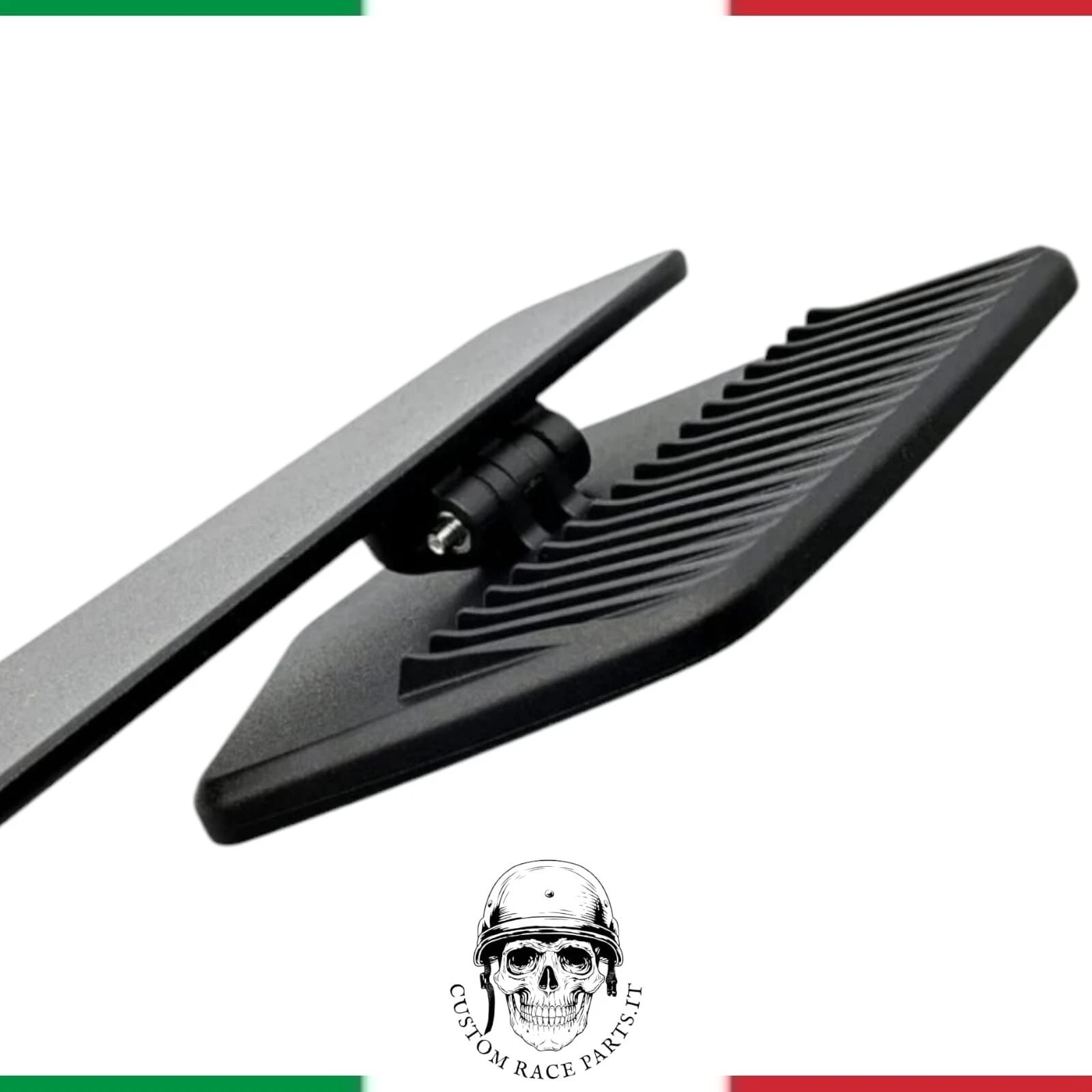 kit specchietti moto ali wing aerodinamici cnc nero universali moto