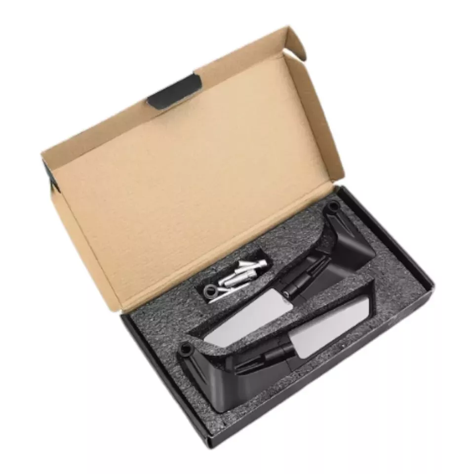 kit specchietti moto ali wing aerodinamici cnc nero universali moto