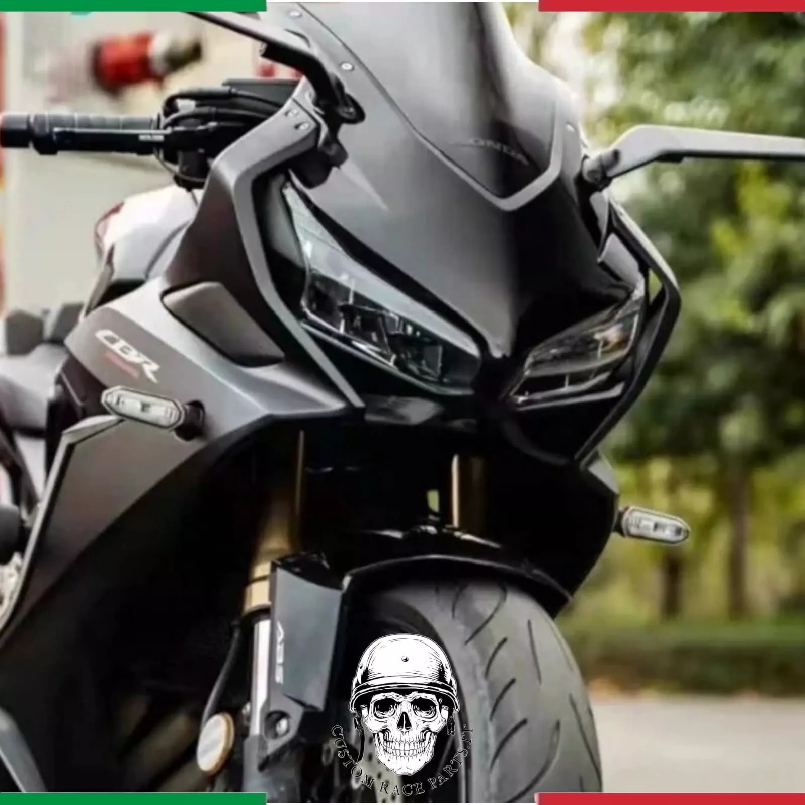 kit specchietti moto ali wing aerodinamici cnc nero universali moto