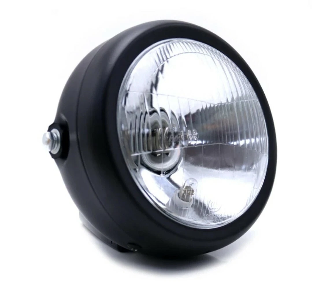 FARO MOTO 6.5" NERO OPACO CAFE RACER  SCRAMBLER BRAT