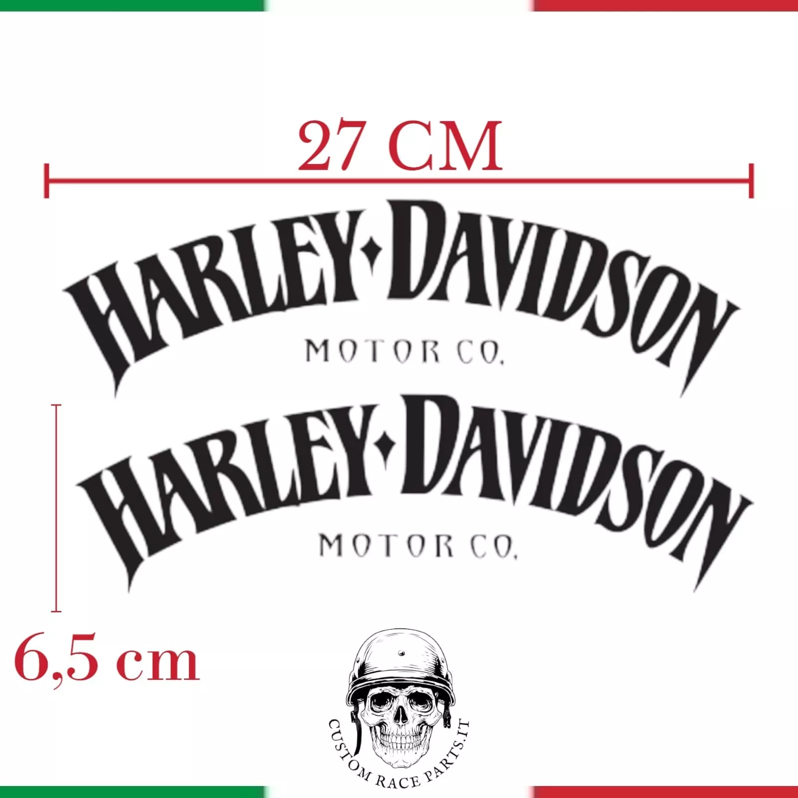 kit 2 Adesivi Harley-Davidson Vintage Sticker Custom per Moto hd 883 1200 sport
