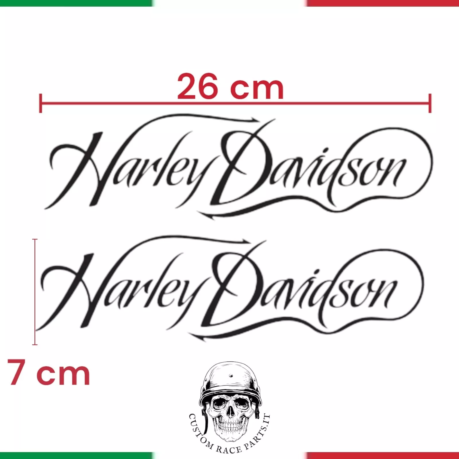 kit 2 Adesivi Harley-Davidson Vintage Sticker Custom per Moto hd 883 1200 sport