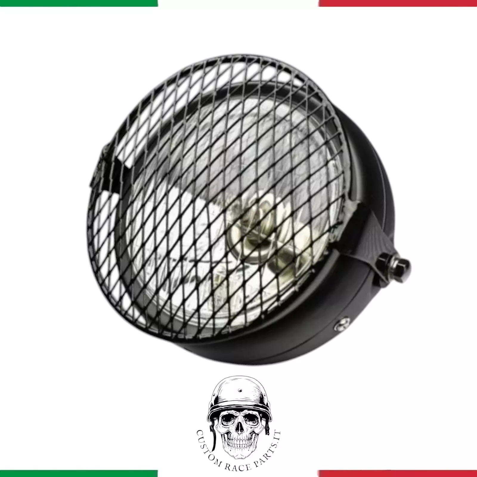 GRIGLIA FARO ANTERIOREA ROMBI MOTO CAFE RACER SCRAMBLER CUSTOM SPECIAL