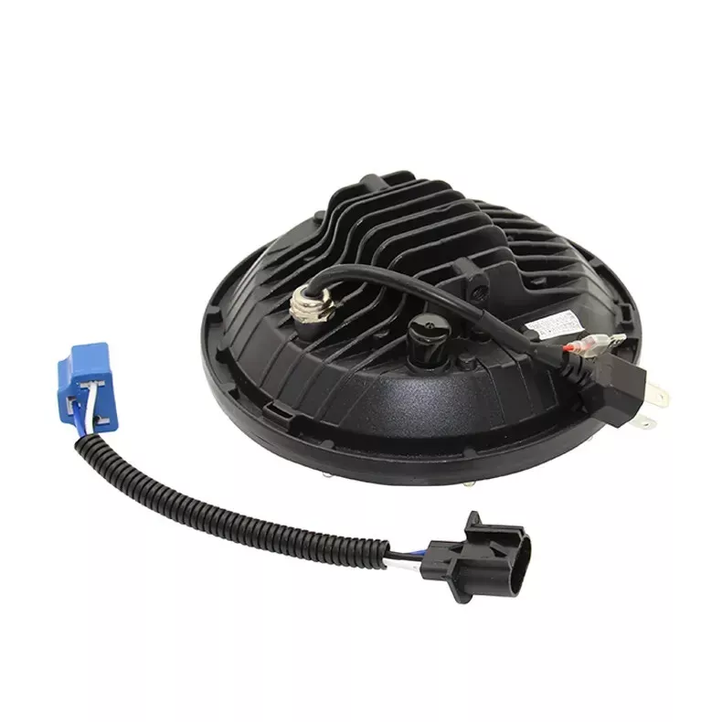 🇮🇹 faro full led angel eyes omologato moto 7'' scrambler choppers cafe racer