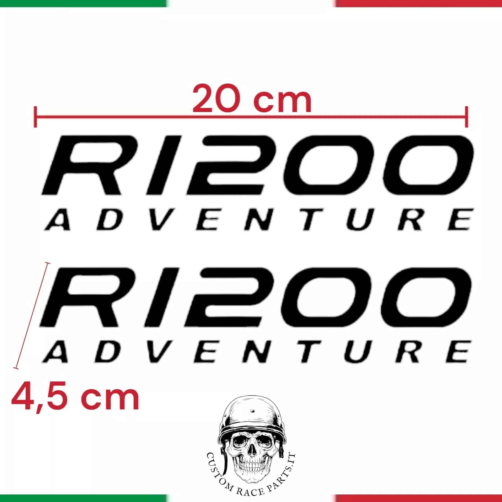 🇮🇹 kit 2 ADESIVI serbatoio MOTO BMW 1200 GS ADV sticker SPONSOR IN PVC